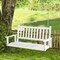 Wooden Outdoor Porch Swing with Slatted Backrest and Ergonomic Curved Seat